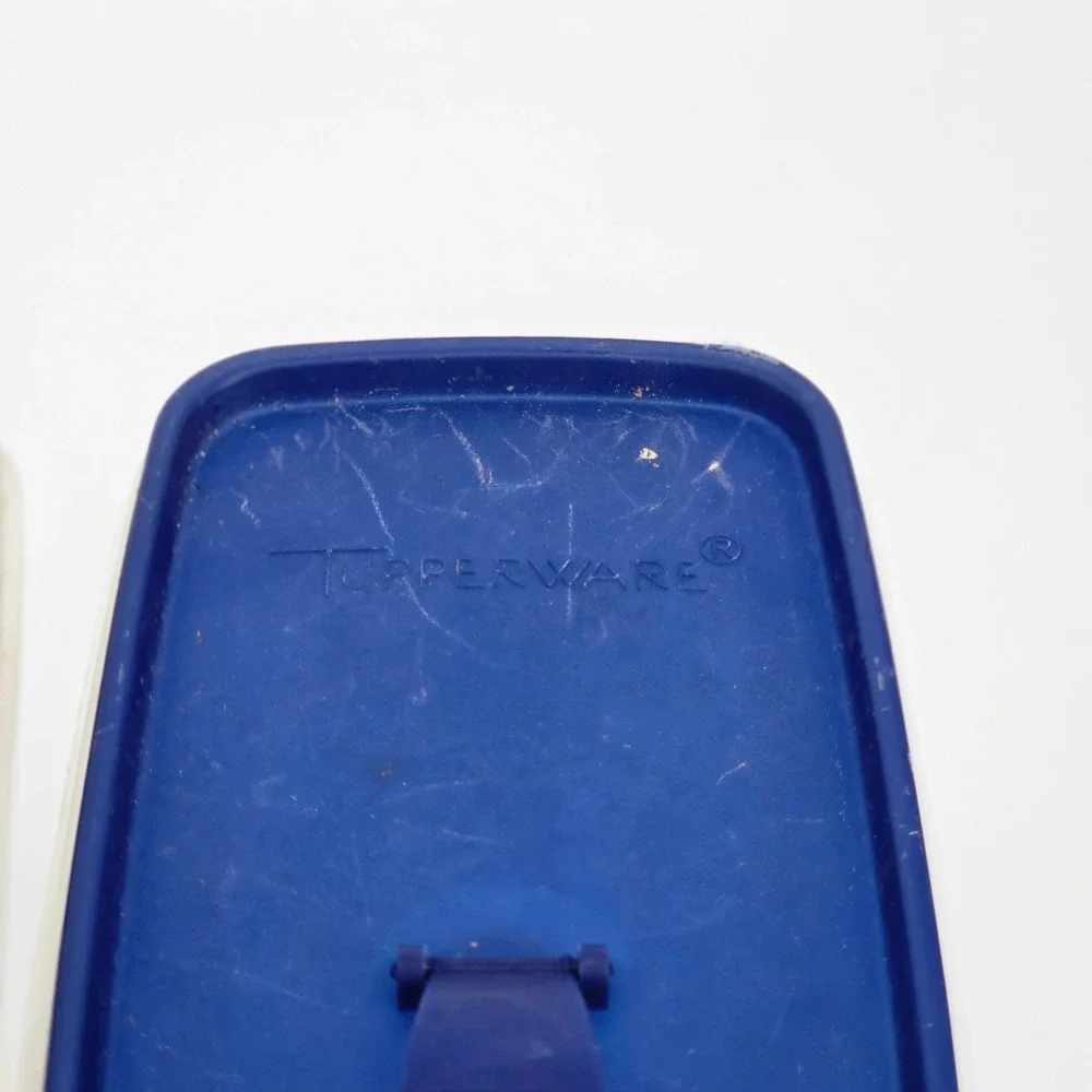 Tupperware Modular Mates Cereal Keeper Set Green Blue 3pc Storer Set 90s Vintage